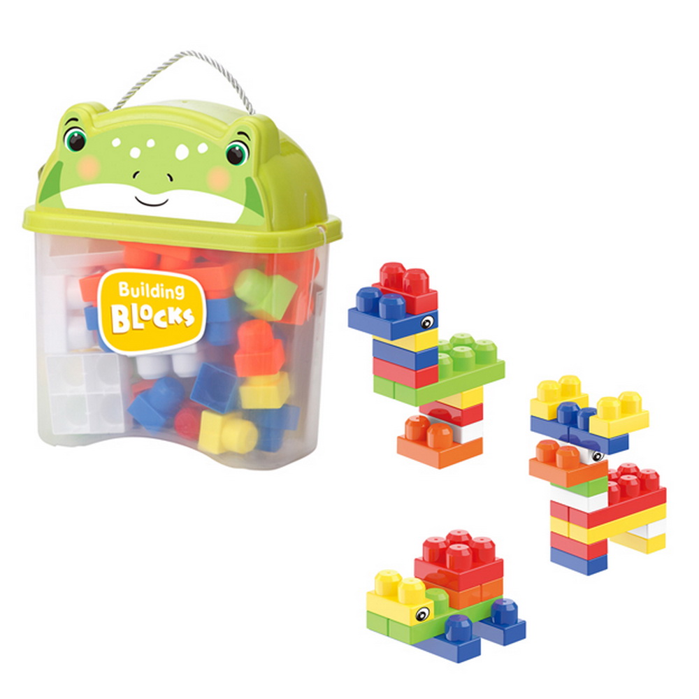 BALDE RANITA CON BLOQUES 35 PCS.